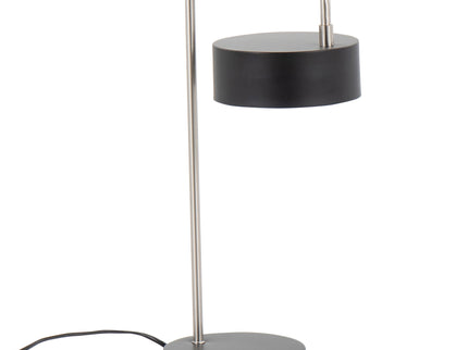 Puck - Contemporary Table Lamp - Nickel / Black