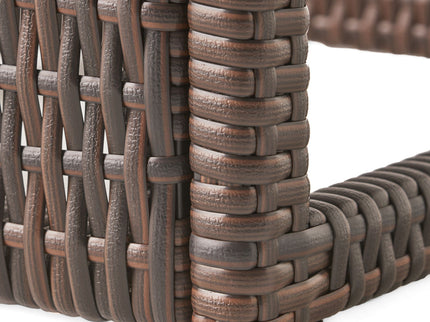 Bucharest - End Table C Shaped Side Table Rattan - Brown