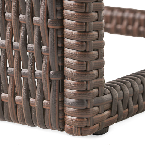 Bucharest - End Table C Shaped Side Table Rattan - Brown