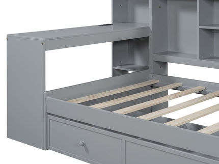 Daybed With 3 Drawers USB Ports And Desk