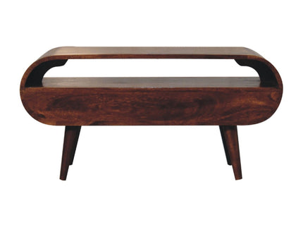 Solid Wood Circular TV Stand