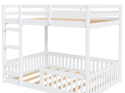 Stylish Bunk Bed With Ladder And Guardrails