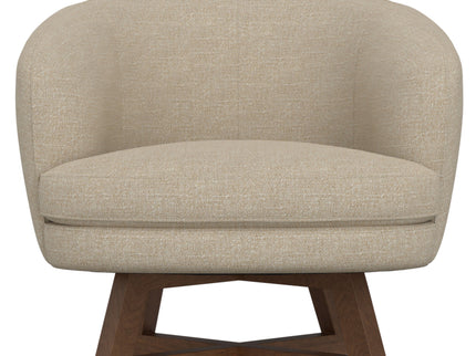 Swivel Accent Chair With Sculptural Base
