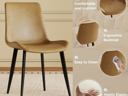 Modern Dining Chair With Carbon Steel Legs