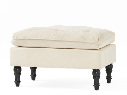 Lofton - Pillow Top Ottoman With Button Tufting - Cream