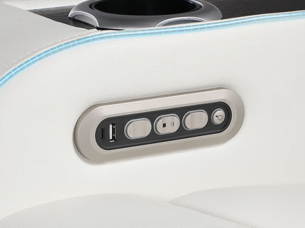Electra - Power Reclining Sofa With Power Headrests, Drop Down Table, Reading Light, Massage, LED Lighting And USB Control