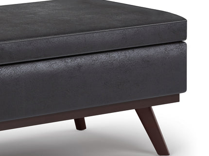 Owen - Lift Top Large Coffee Table Storage Ottoman, Mid Century Style