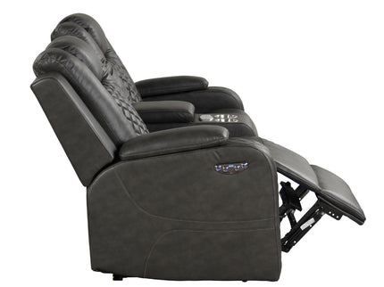 Benz - Power Reclining Loveseat With LED Lighting And Built In USB