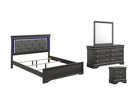 Blaze - Modern Bedroom Set With LED Headboard