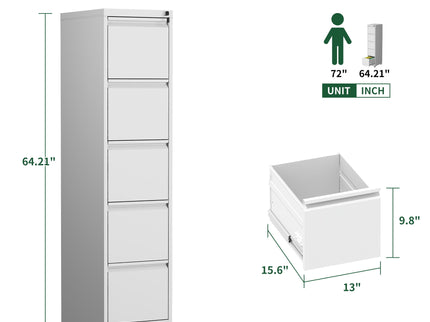 Drawer Metal Locking Vertical File Cabinet With Wheels Heavy Duty Lockable Storage