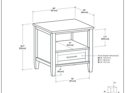 Ela - End Table - Brown