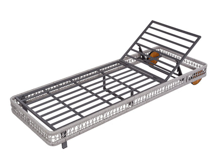 Outdoor Chaise Lounge & Wheels, 5 Position Adjustable Backrest