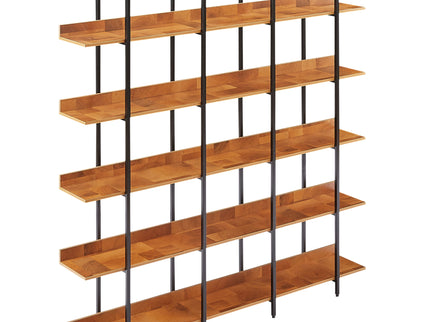 Vintage Industrial 5 Tier Open Bookcase