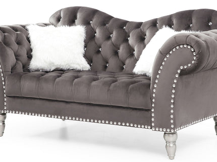 Elegant Round Arm Loveseat