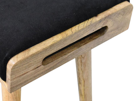 Tray Style Footstool - Black