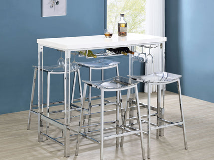 Staten - Backless Bar Stool (Set of 2) - Chrome