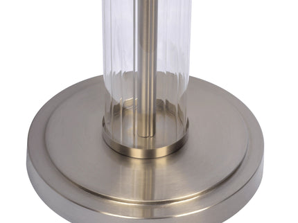 Echo - Table Lamp With On / Off Switch Clear Body Base - Clear / Silver / White