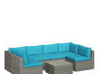 Light Blue / 2 Pc. Sectional Sofa, Coffee Table