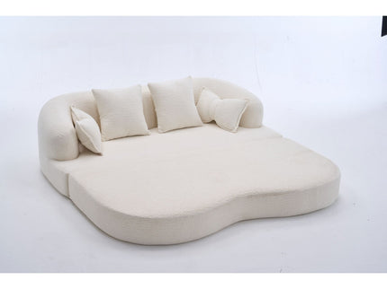 Foldable Sofa Bed, Boneless Couch Convertible Sleeper With 4 Pillows