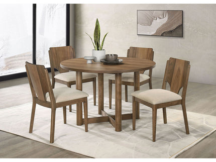 Graham - Round Dining Table With X Cross Base - Walnut