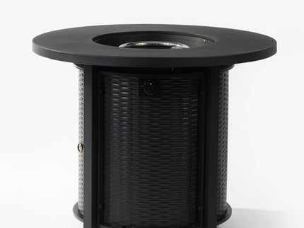 Propane Gas Fire Pit Table, 50000 Btu Round Steel Fire Pit
