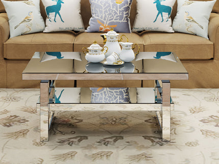 Square Coffee Table For Living Room - Silver