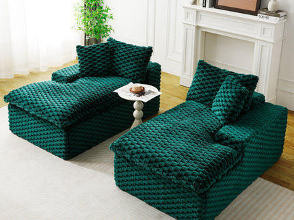 Double Chaise Lounge With Full Compressed Sponge