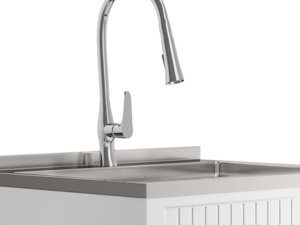 Beckham - Laundry Cabinet & Faucet And Stainless Steel Sink
