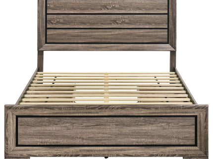 Queen Storage Bed With Underbed Drawers - Brown