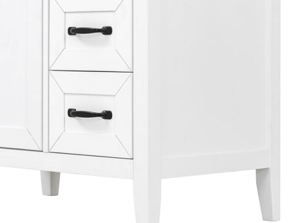 Bathroom Vanity With Sink, Freestanding Design, Soft Close Doors & Drawers - White