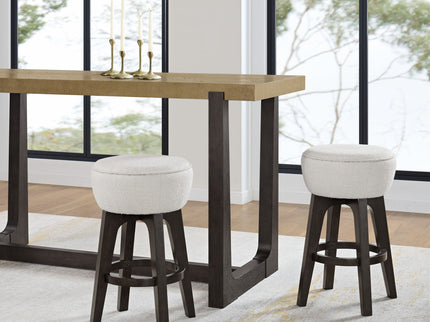 Backless Bar Stools With Soft Cushion (Set of 2) - Brown