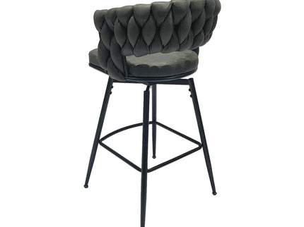Bar Stool 360 Swivel With Back Footrest