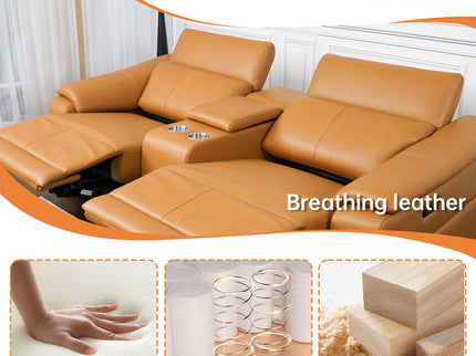 Modular Sofa With Recliners And Cup Holders Sectional Set