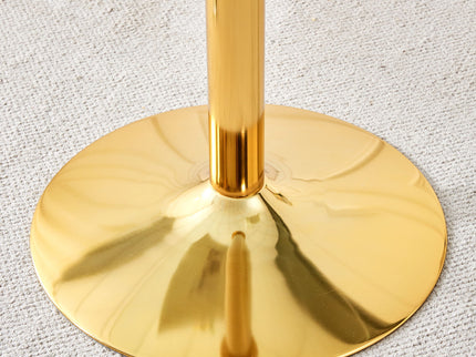 Modern Minimalist Round Dining Table With Glass Top
