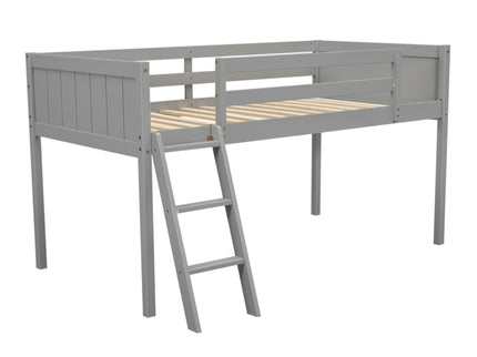 Low Loft Bed With Adjustable Ladder