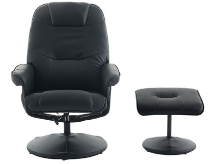 360° Swivel Reclining Chair With Wrapped Base, 5 Point Vibration Massage