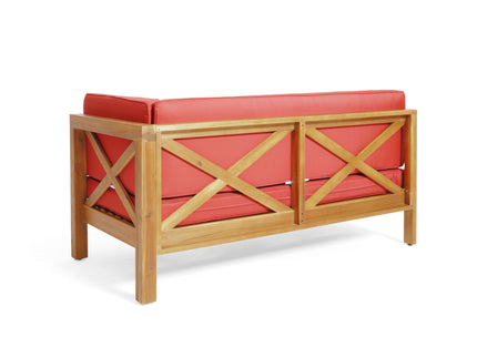 Brava - X Back Corner Bench With Coffee Table