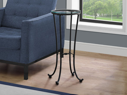 Accent Side Table, Plant Stand, Round, Contemporary & Modern - Black
