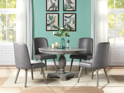 Waylon - 5 Pieces Dining Room Set - Gray / Oak