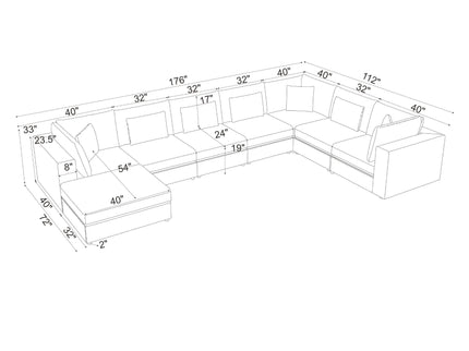 Upholstered Modular Sectional & Custom Configuration