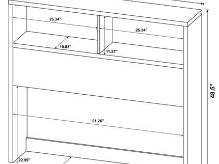Geary - Bookcase Headboard With Open Cubbies