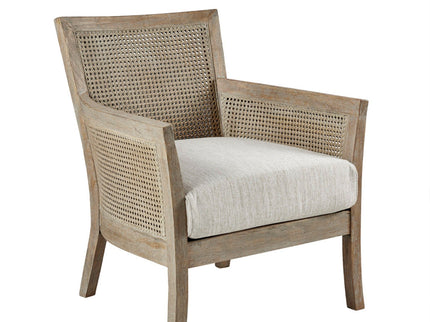 Cane Armchair With High Density Foam - Cream / Reclaimed Natural