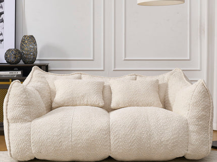 Comfortable Dual Beanbag Chair With High Resilience Foam Core For 2 People