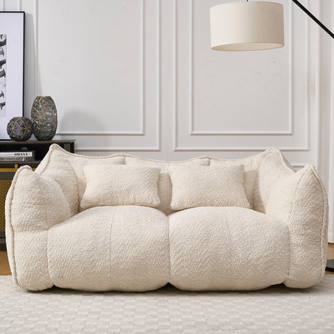 Comfortable Dual Beanbag Chair With High Resilience Foam Core For 2 People