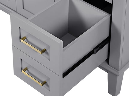 Modern Bathroom Vanity With Ceramic Sink, Soft Close Storage Cabinet