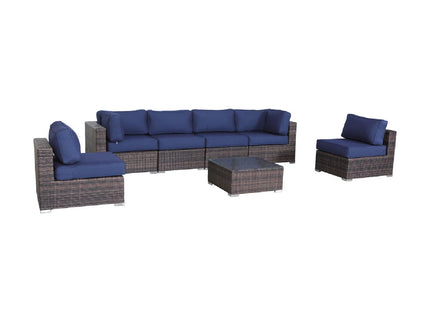 Seating Set With Cushions Handcrafted Wicker Design