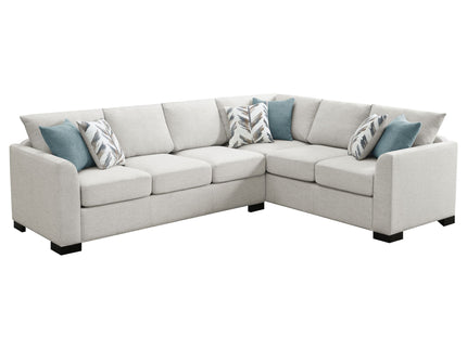 Radison - Upholstered Sectional Sofa With Hidden Sleeper - Greige