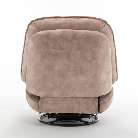 Modern Swivel Gliding Recliner Chair With Rocking Function And Phone Holder, Large Comfortable