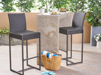 Outdoor Barstool With Hand Crafted Details (Set of 2)
