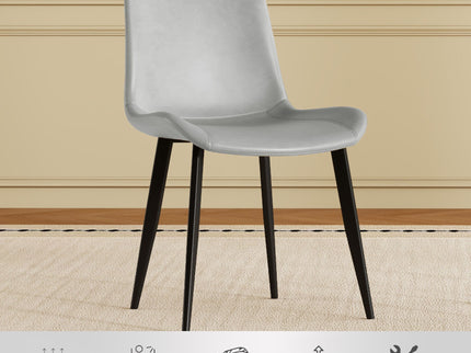 Modern Dining Chair With Carbon Steel Legs